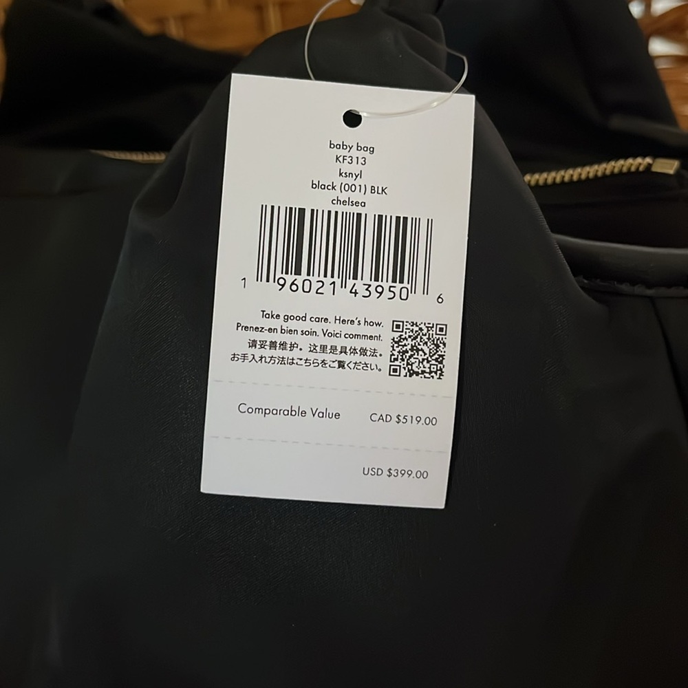 ♠️kate spade Chelsea Nylon Baby Bag, Black NWT - Picture 15 of 16